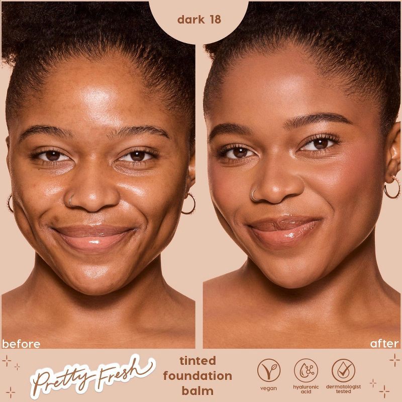 slide 4 of 10, ColourPop Pretty Fresh Tinted Foundation Balm - Dark 18 - 0.29oz, 18 x 0.29 oz