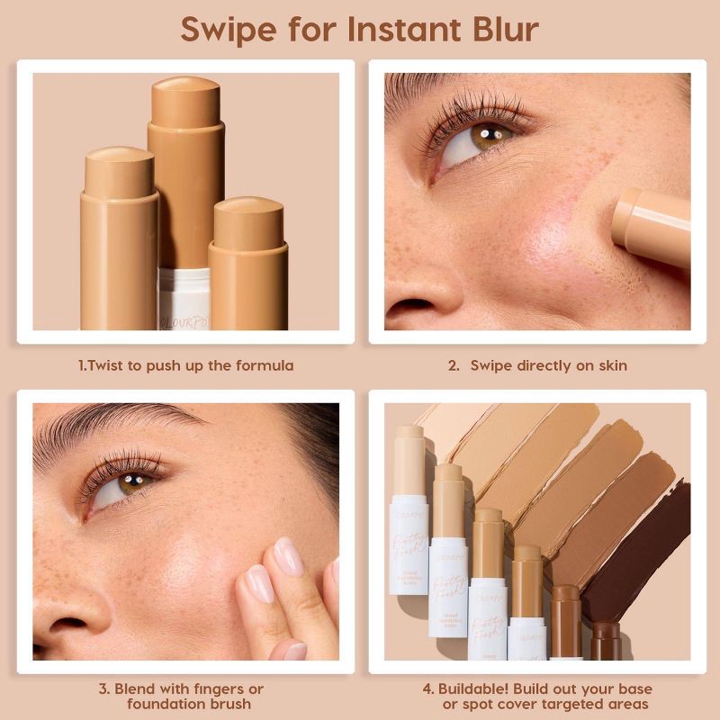 slide 7 of 10, ColourPop Pretty Fresh Tinted Foundation Balm - Medium Dark 14 - 0.29oz, 14 x 0.29 oz