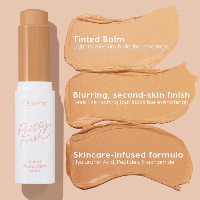slide 6 of 10, ColourPop Pretty Fresh Tinted Foundation Balm - Medium 9 - 0.29oz, 9 x 0.29 oz