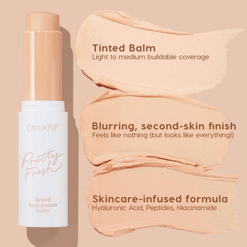 slide 6 of 10, ColourPop Pretty Fresh Tinted Foundation Balm - Fair 3 - 0.29oz, 3 x 0.29 oz