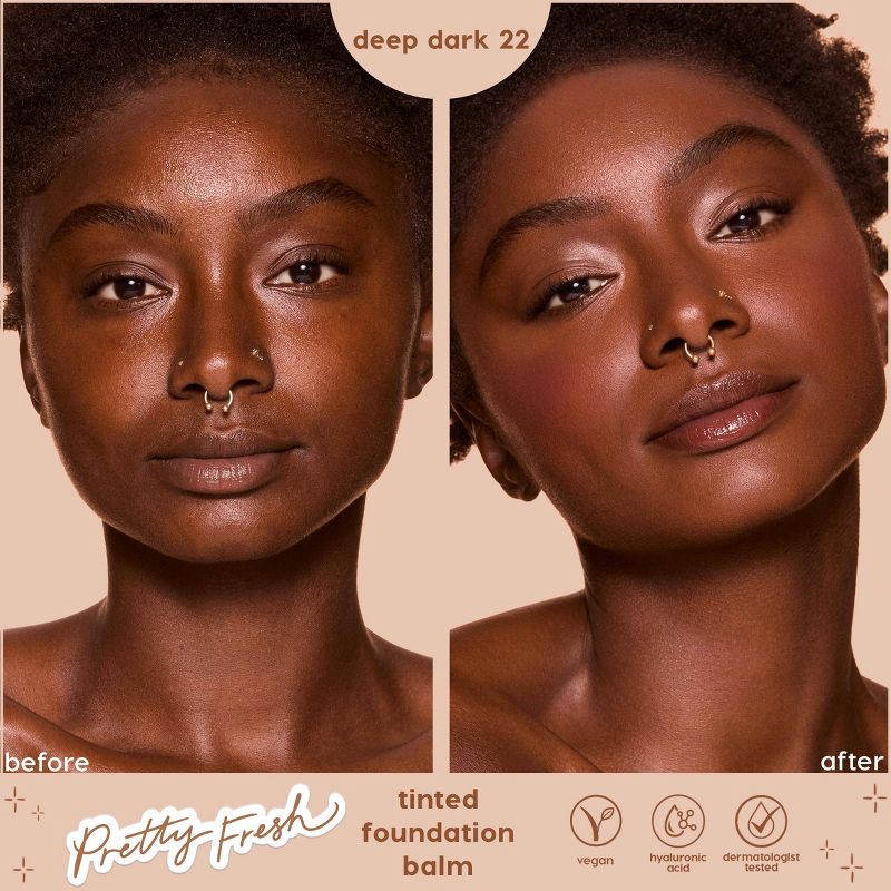 slide 4 of 10, ColourPop Pretty Fresh Tinted Foundation Balm - Deep Dark 22 - 0.29oz, 22 x 0.29 oz