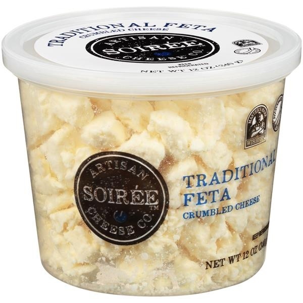 slide 1 of 1, Hy-vee Select Traditional Feta Crumbled Cheese, 12 oz