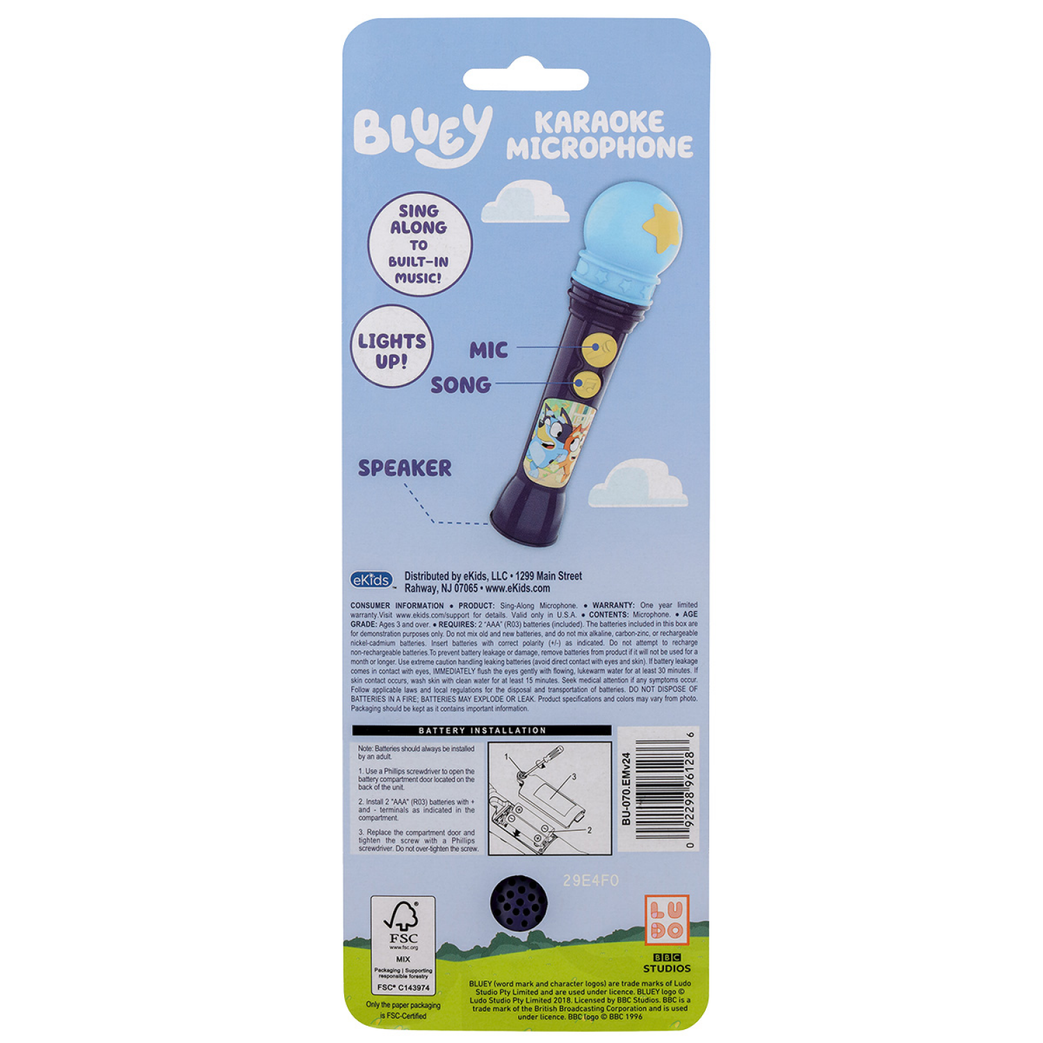 slide 2 of 6, Bluey Karaoke Microphone, 1 ct