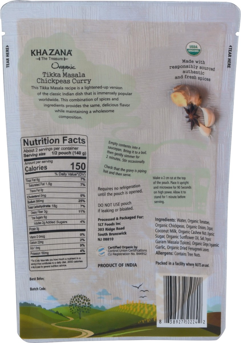 slide 4 of 9, Khazana Organic Tikka Masala Chickpeas Curry 10 oz, 10 oz