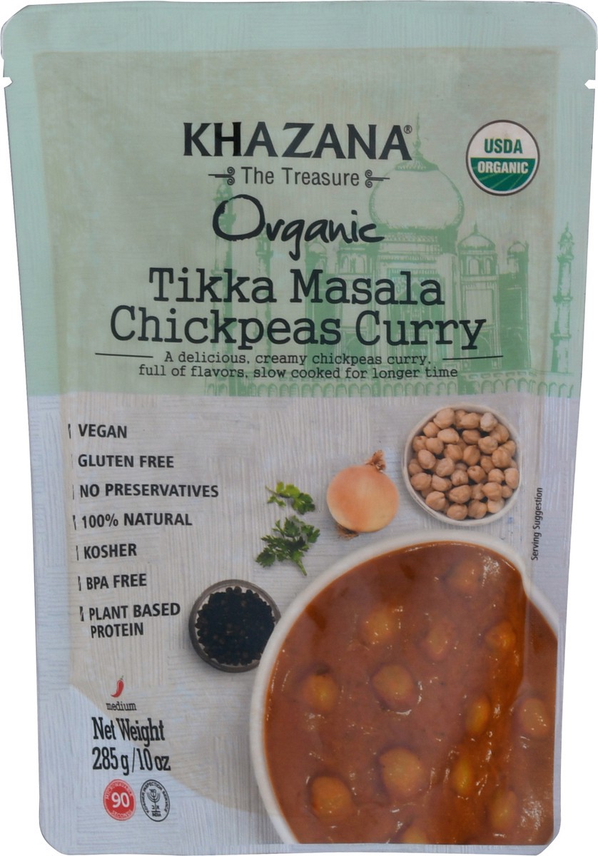 slide 1 of 9, Khazana Organic Tikka Masala Chickpeas Curry 10 oz, 10 oz