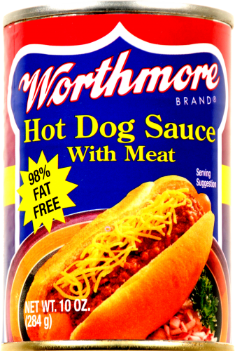slide 2 of 2, Worthmore Hot Dog Chili with Meat, 10.5 oz