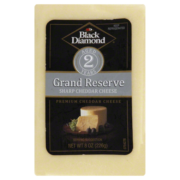 slide 1 of 6, Black Diamond Cheese, Grand Reserve, Sharp, Cheddar, 8 oz