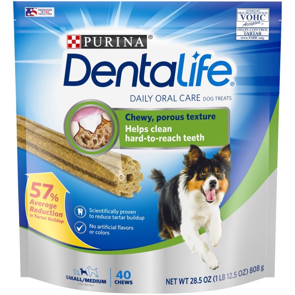 slide 1 of 29, DentaLife Purina DentaLife Made in USA Facilities Small/Medium Dog Dental Chews, Daily, 28.5 oz