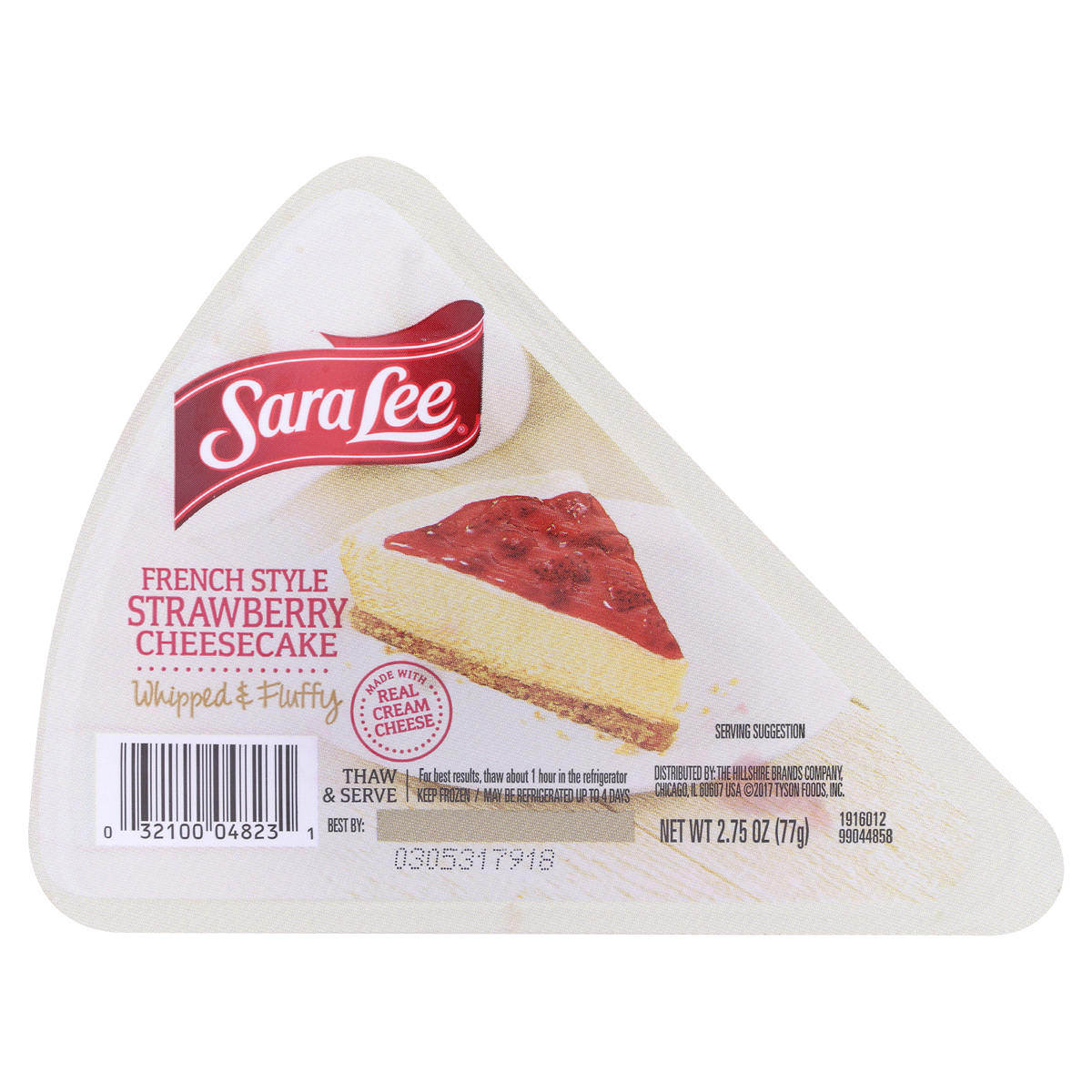 slide 1 of 1, Sara Lee Cheesecake Slice Strawberry, 2.75 oz