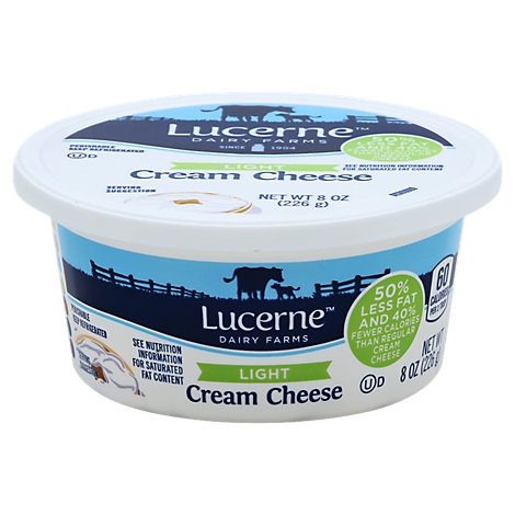 slide 1 of 1, Lucerne Cheese Cream Light, 8 oz