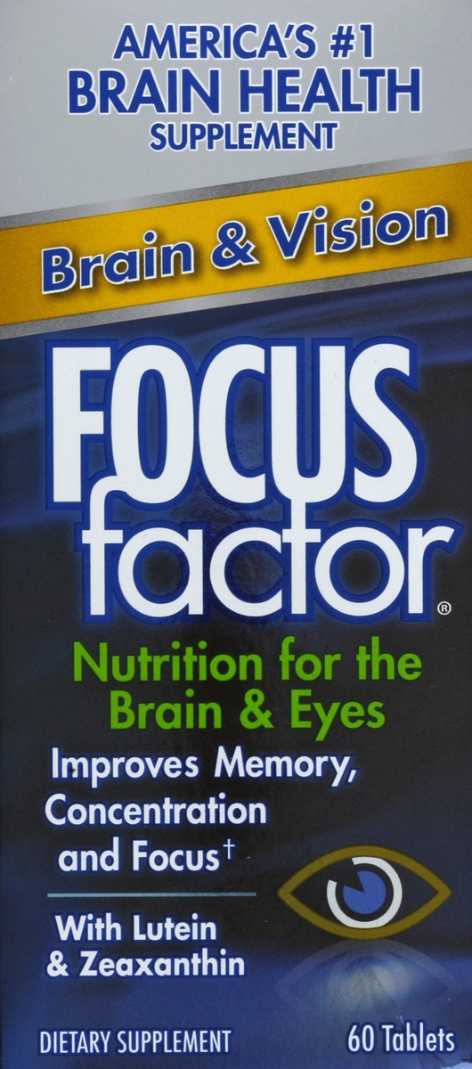 slide 6 of 6, Focus Factor Nutrition For Brain And Vision Tablets, 1 ct