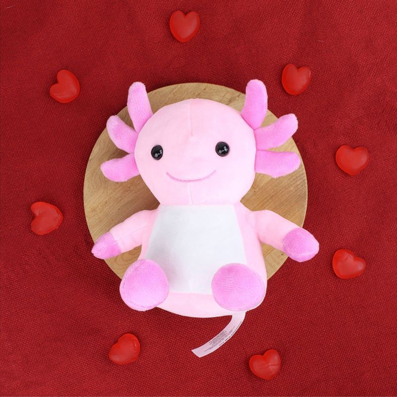 Frankford Valentine's Day Axolotl Plush with Gummy Candy Hearts