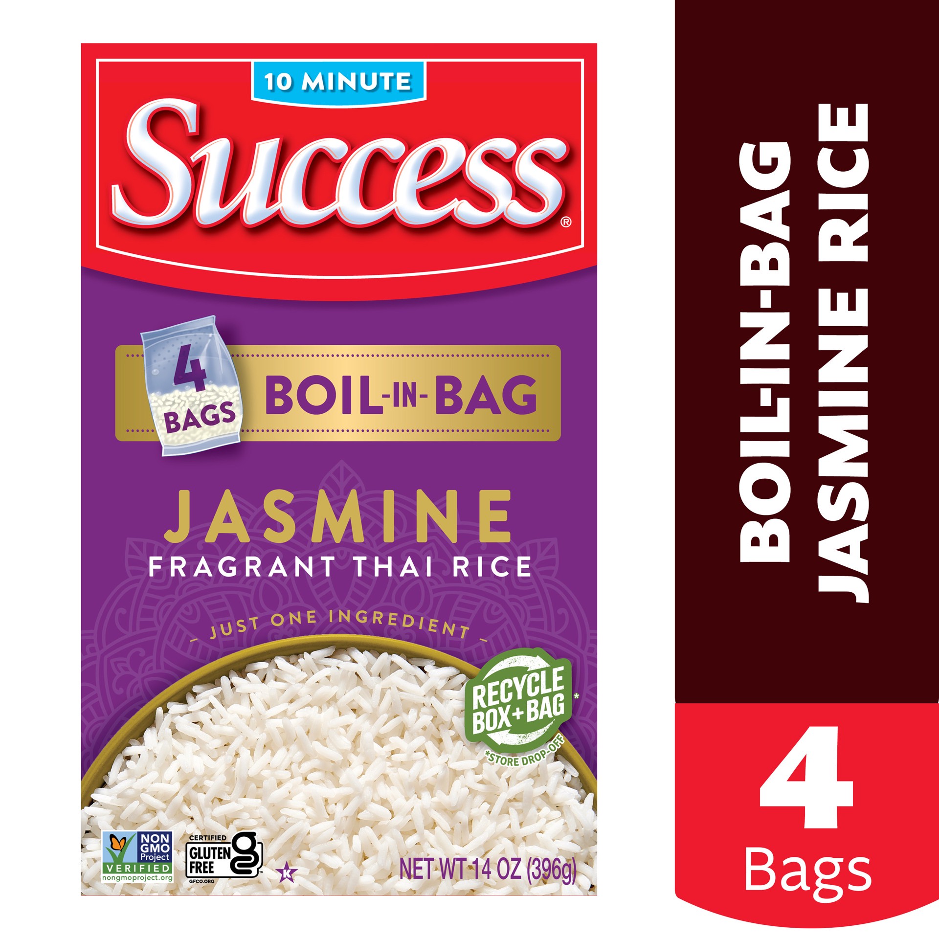 slide 1 of 9, Success Thai Rice, 4 ct
