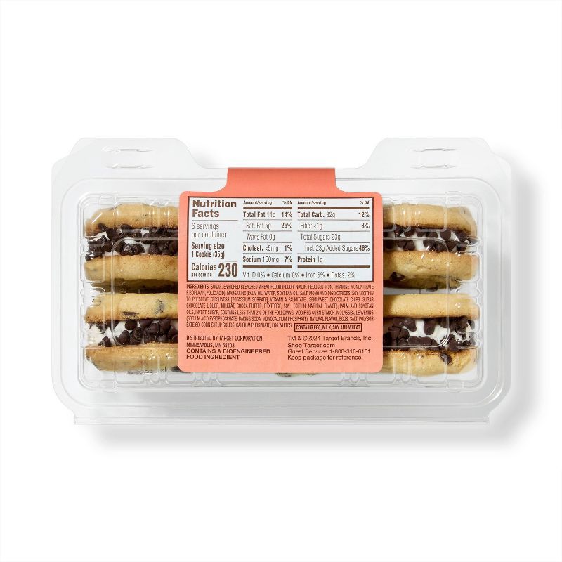 slide 2 of 3, Chocolate Chip Soft Sandwich Cookies - 7.5oz/6ct - Favorite Day™, 6 ct; 7.5 oz