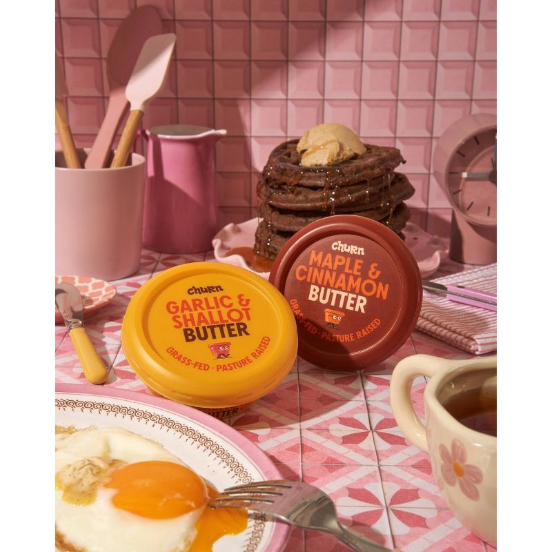 slide 3 of 4, Churn Garlic & Shallot Butter - 3oz, 3 oz
