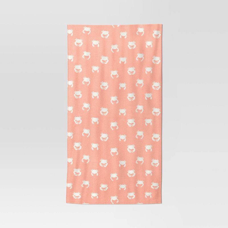 slide 1 of 3, Crabs Beach Towel Coral - Sun Squad™, 1 ct