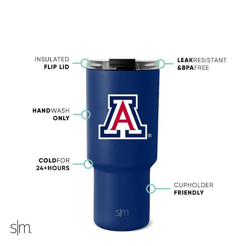slide 2 of 3, NCAA Arizona Wildcats Modern Trek Portable Drinkware - 30oz, 30 oz