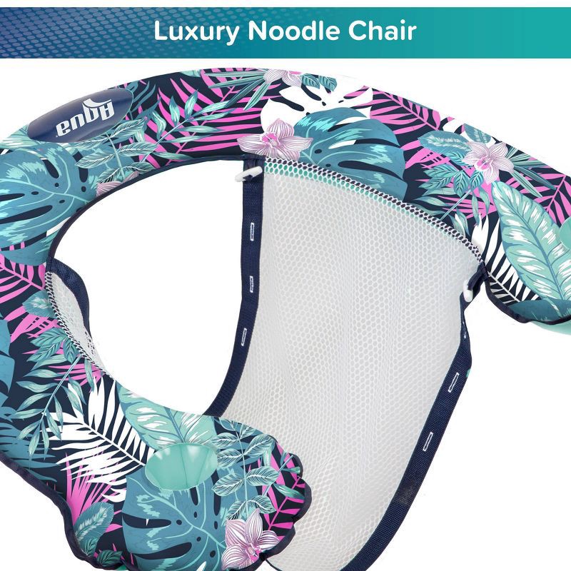 slide 3 of 7, Aqua Leisure Luxury Noodle Chair SoftTek Pool Noodles - Blue: Water Float Toy, 1 ct