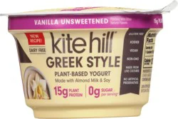 Kite Hill Unsweetened Vanilla Greek Style Plant-Based Yogurt 5.3 oz