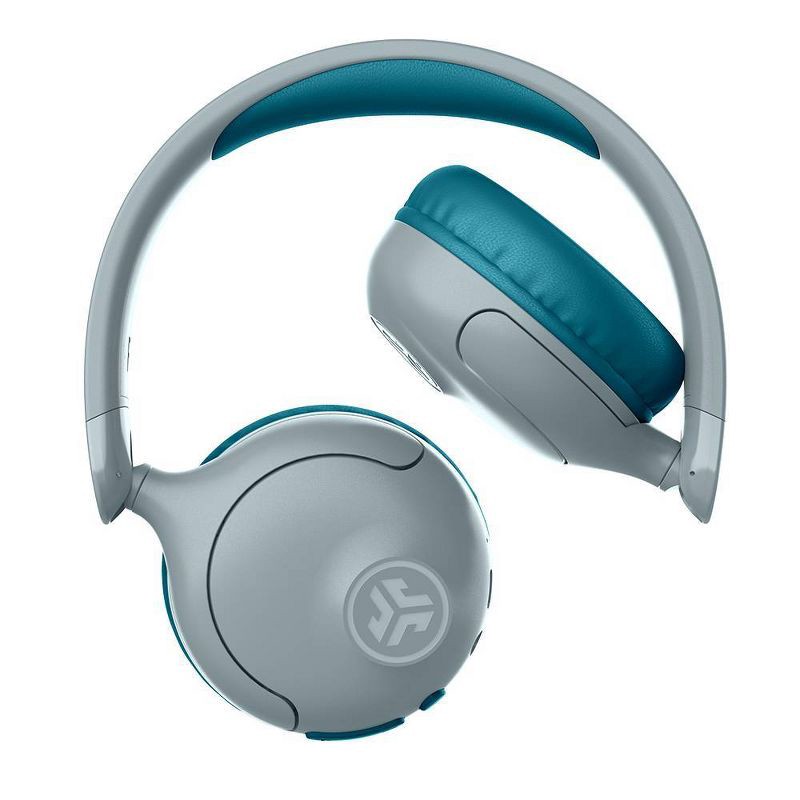 slide 4 of 5, JLab JBuddies Pop Bluetooth Wireless Kids' Headphones - Teal: Over-Ear, Built-In Mic, Water-Resistant, 1 ct