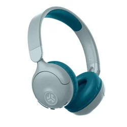 JLab JBuddies Pop Bluetooth Wireless Kids' Headphones - Teal: Over-Ear, Built-In Mic, Water-Resistant