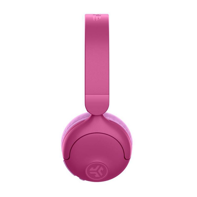 slide 2 of 5, JLab JBuddies Pop Bluetooth Wireless Kids' Headphones - Pink: Over-Ear Foam Cushions, Built-In Mic, Water-Resistant, 1 ct