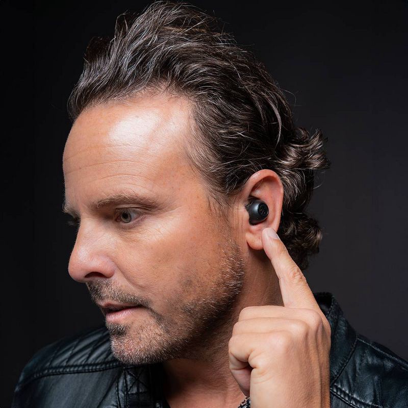 slide 5 of 6, JLab Go Pop ANC True Wireless Bluetooth Earbuds - Black: Built-In Microphone, Water-Resistant, 1 ct