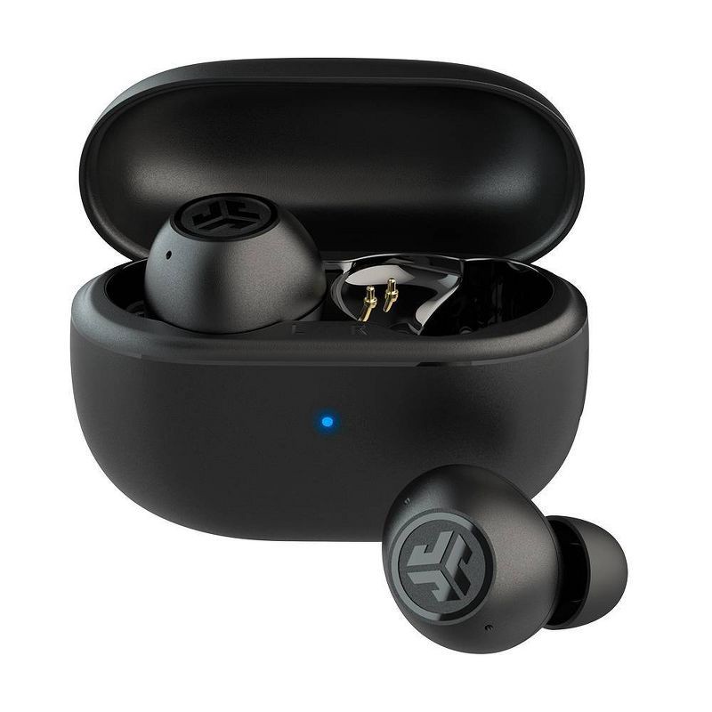 slide 1 of 6, JLab Go Pop ANC True Wireless Bluetooth Earbuds - Black: Built-In Microphone, Water-Resistant, 1 ct