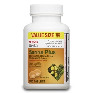 slide 1 of 1, CVS Health Senna Plus Laxative/Stool Softener Tablets, 180 ct