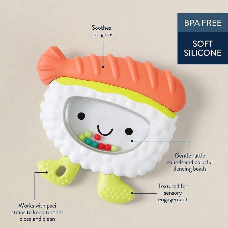 slide 3 of 7, Itzy Ritzy Rattle Sweetie ShakePlus - Sushi, 1 ct