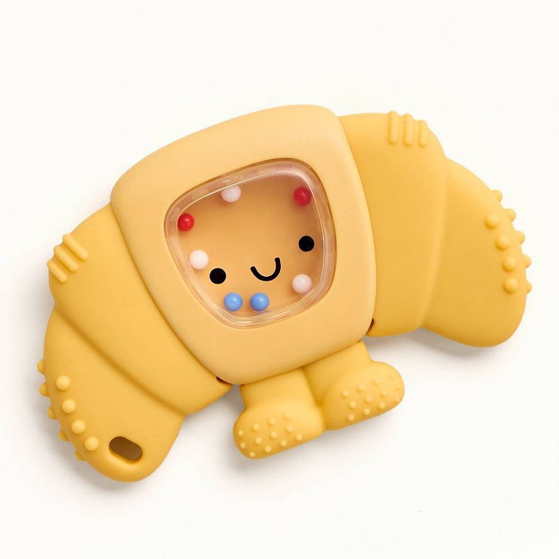 slide 1 of 7, Itzy Ritzy Rattle Sweetie ShakePlus - Croissant, 1 ct