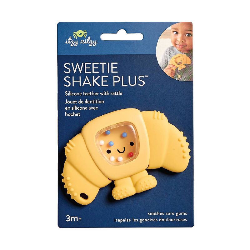 slide 6 of 7, Itzy Ritzy Rattle Sweetie ShakePlus - Croissant, 1 ct