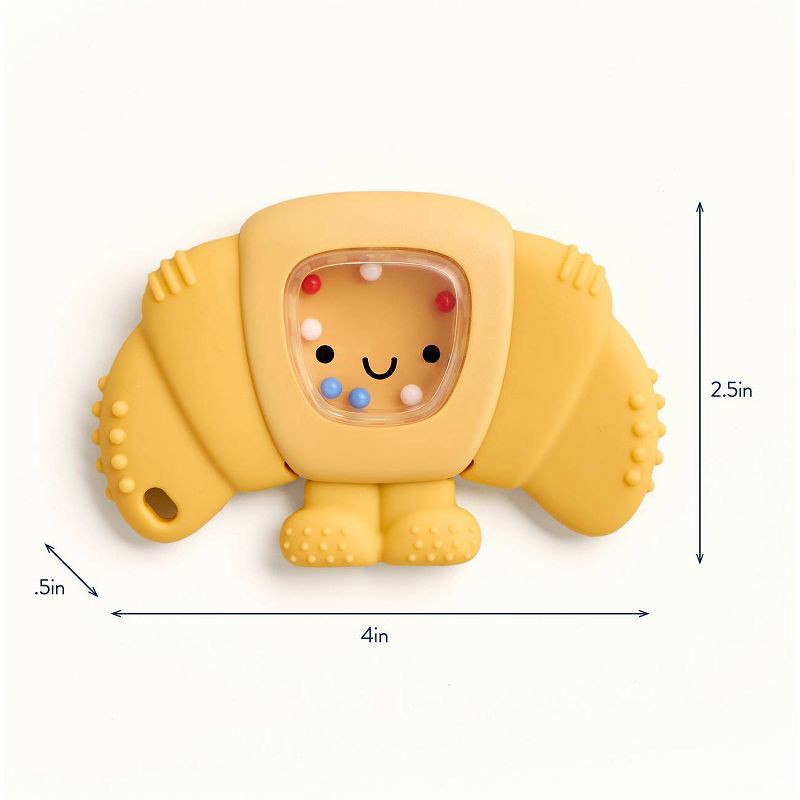 slide 7 of 7, Itzy Ritzy Rattle Sweetie ShakePlus - Croissant, 1 ct