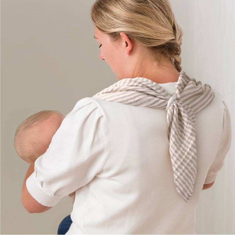 slide 3 of 8, Itzy Ritzy Muslin Breastfeeding Boss Nursing Cover - Taupe, 1 ct