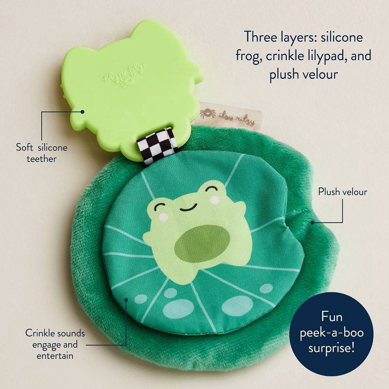 slide 4 of 8, Itzy Ritzy Rattle Sweetie Crinkle - Frog, 1 ct