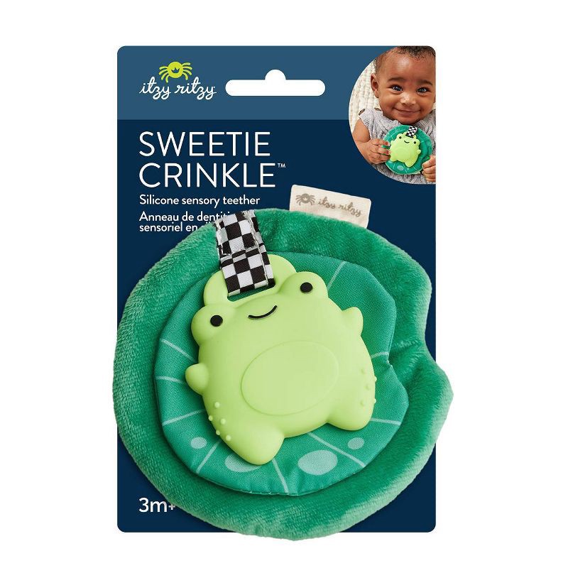 slide 8 of 8, Itzy Ritzy Rattle Sweetie Crinkle - Frog, 1 ct
