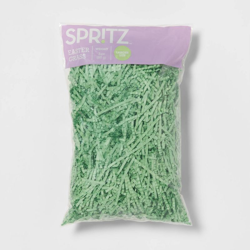 slide 1 of 3, 3oz Crinkle Easter Basket Grass Cool Green - Spritz™, 3 oz