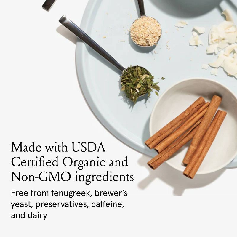 slide 4 of 10, Bodily Organic Vegan Lactation Latte Powder, Lactation Support for Breastfeeding - Spiced Vanilla - 14.67oz, 14.67 oz