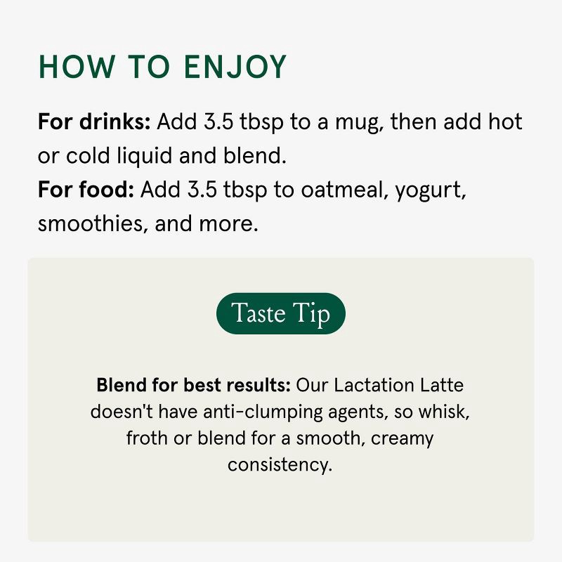 slide 10 of 10, Bodily Organic Vegan Lactation Latte Powder, Lactation Support for Breastfeeding - Spiced Vanilla - 14.67oz, 14.67 oz