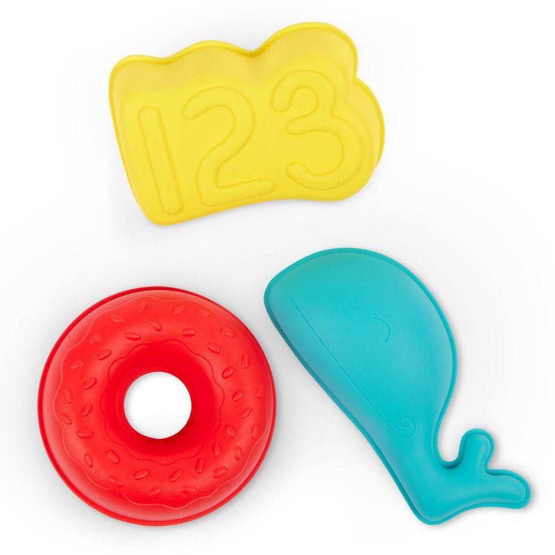 slide 6 of 6, B. toys Grab-n-Go Truck Set 2 Toy Dump Trucks & 3 Sand Molds, 1 ct