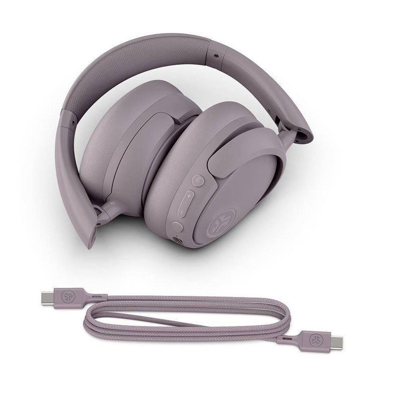slide 6 of 8, JLab JBuds Lux Active Noise Canceling Over-Ear Bluetooth Wireless Headphones - Mauve, 1 ct