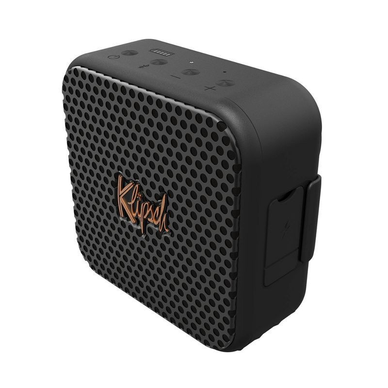 slide 2 of 15, Klipsch Austin Portable Bluetooth Speaker - Black: Waterproof IP67, Rechargeable Battery, 1 ct