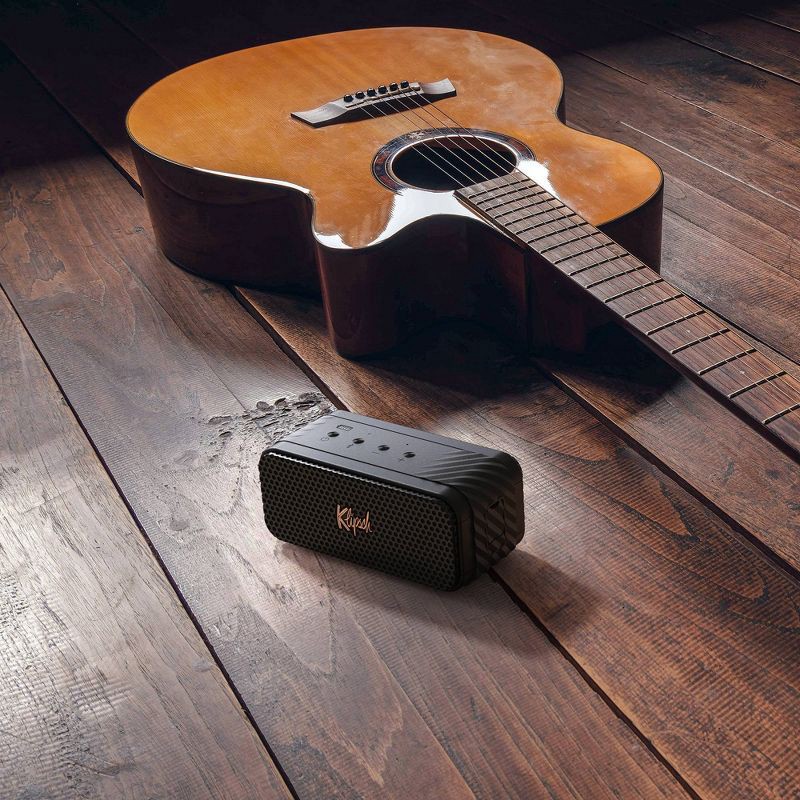 slide 10 of 12, Klipsch Nashville Portable Bluetooth Speaker - Black: Waterproof, USB Rechargeable, IP67, 1 ct