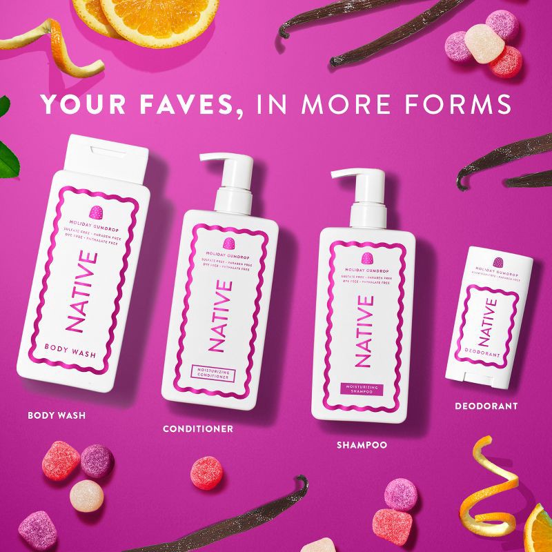 slide 5 of 8, Native Limited Edition Holiday Gumdrop Moisturizing Shampoo - 16.5 fl oz, 16.5 fl oz