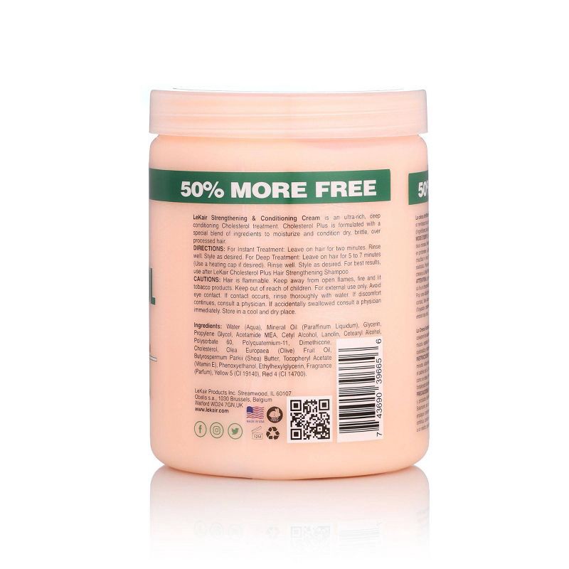 slide 2 of 3, LeKair Cholesterol Plus Strengthening & Conditioning Cream - 24 fl oz, 24 fl oz