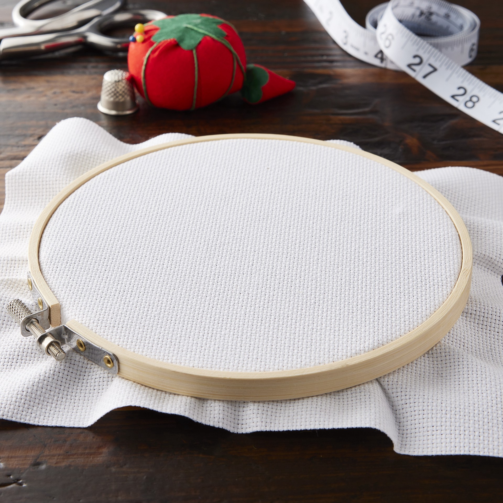 slide 3 of 4, Loops & Threads Aida Cloth Cross Stitch Fabric, 15" X 18", 18 Count, 15 in x 18 in