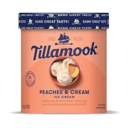 Tillamook Peaches & Cream Ice Cream 1.5 qt