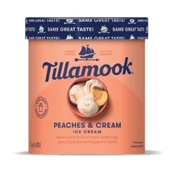 Tillamook Peaches & Cream Ice Cream 1.5 qt