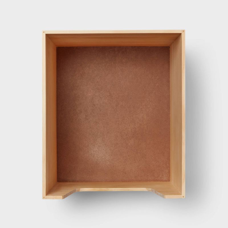 slide 3 of 3, Large Stackable Kids' Wood Storage Bin Natural - Pillowfort™, 1 ct