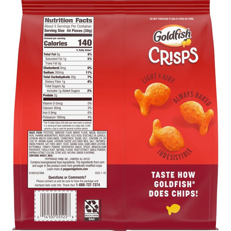 slide 2 of 5, Goldfish Crisps Barbecue Crackers - 6.25oz, 6.25 oz